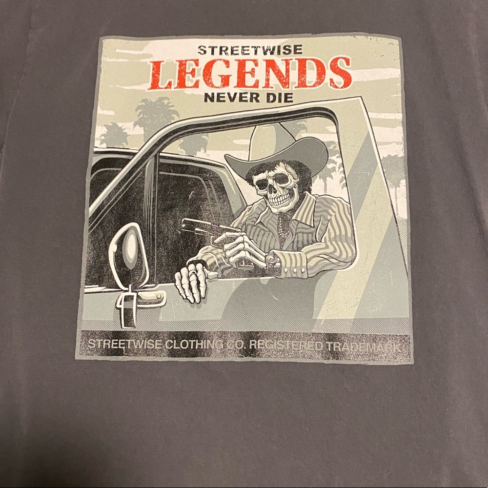 Streetwise mens tee “legends never die” brand new condition